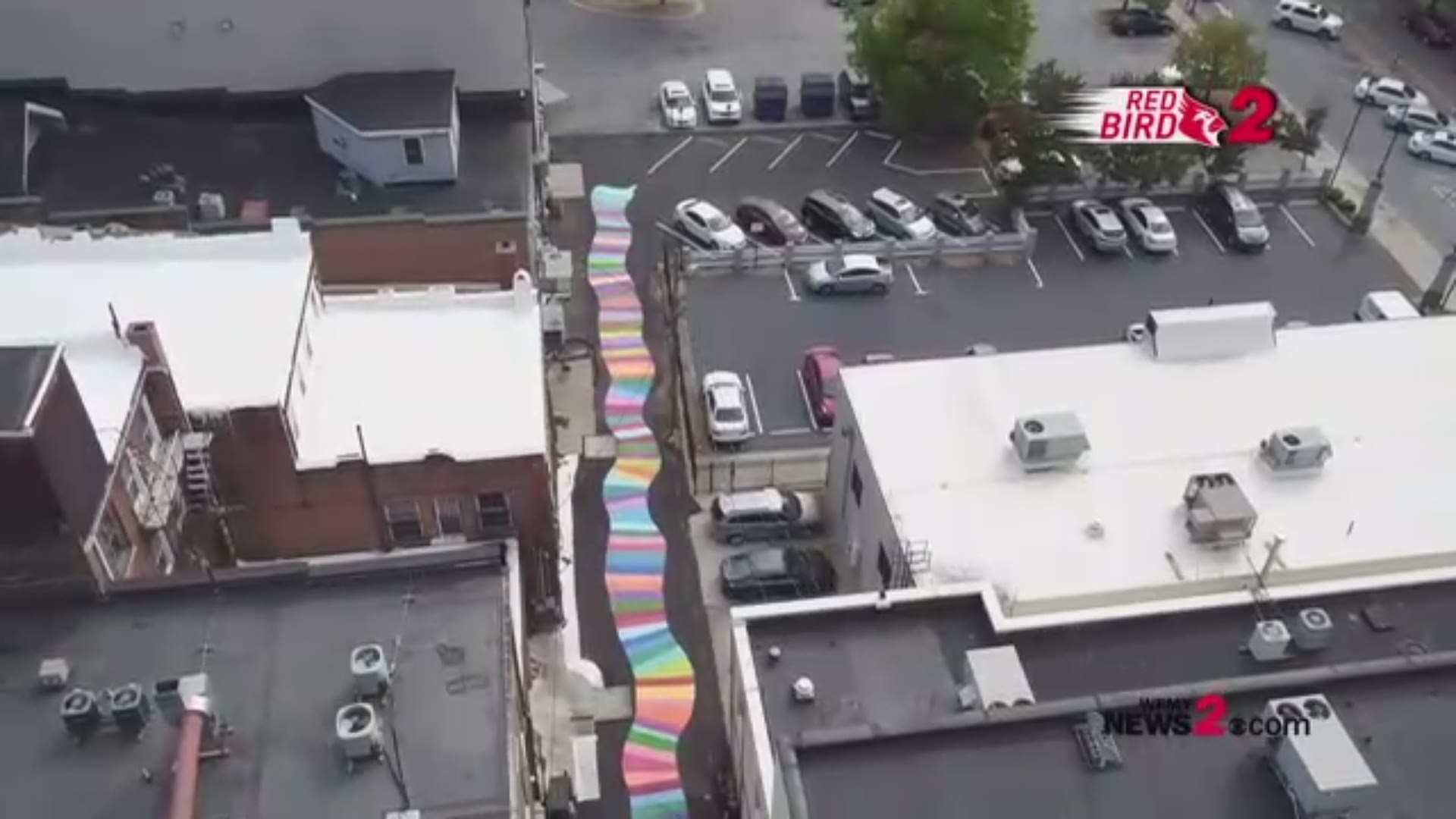 It’s colorful and a very much artsy addition to downtown Greensboro. “Rainbow Alley” was inspired by Downtown Greensboro Inc. and artist Gina Franco.