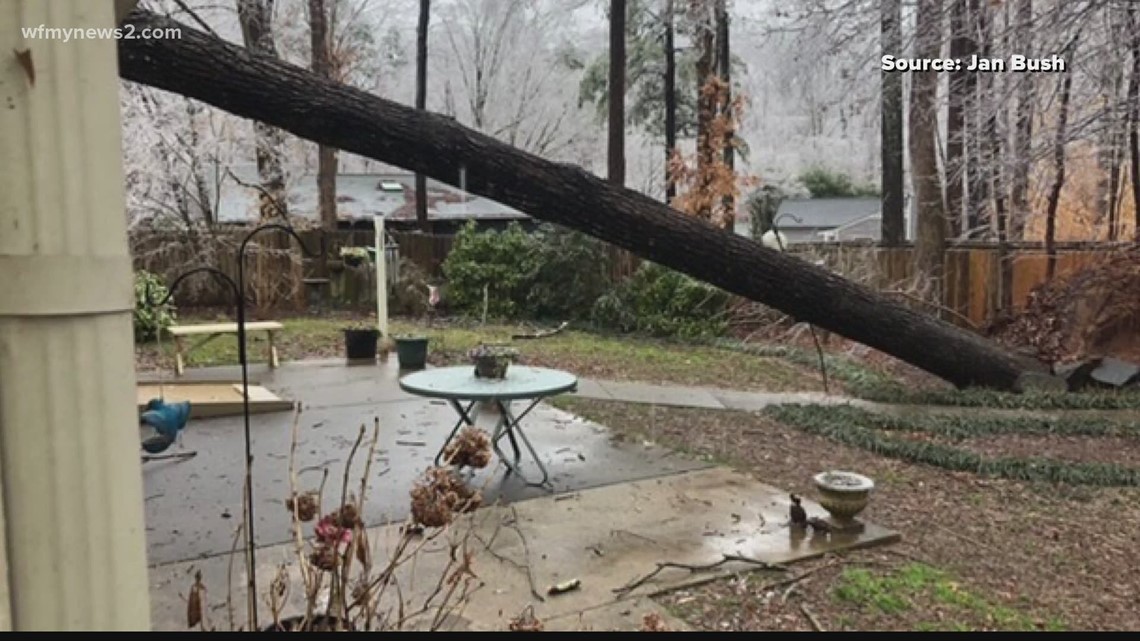 Greensboro woman braces for second round of damage after first ice