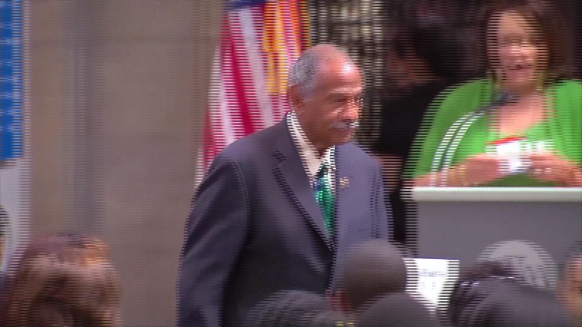 (File Video) Former Rep. John Conyers, the longest-serving black member of Congress and founder of the Black Caucus, has died. The Detroit Democrat was 90.