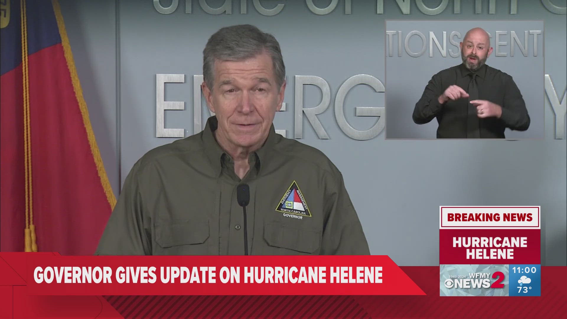 Gov. Roy Cooper shared more remarks on how emergency response teams are helping residents in North Carolina stay safe during Helene.