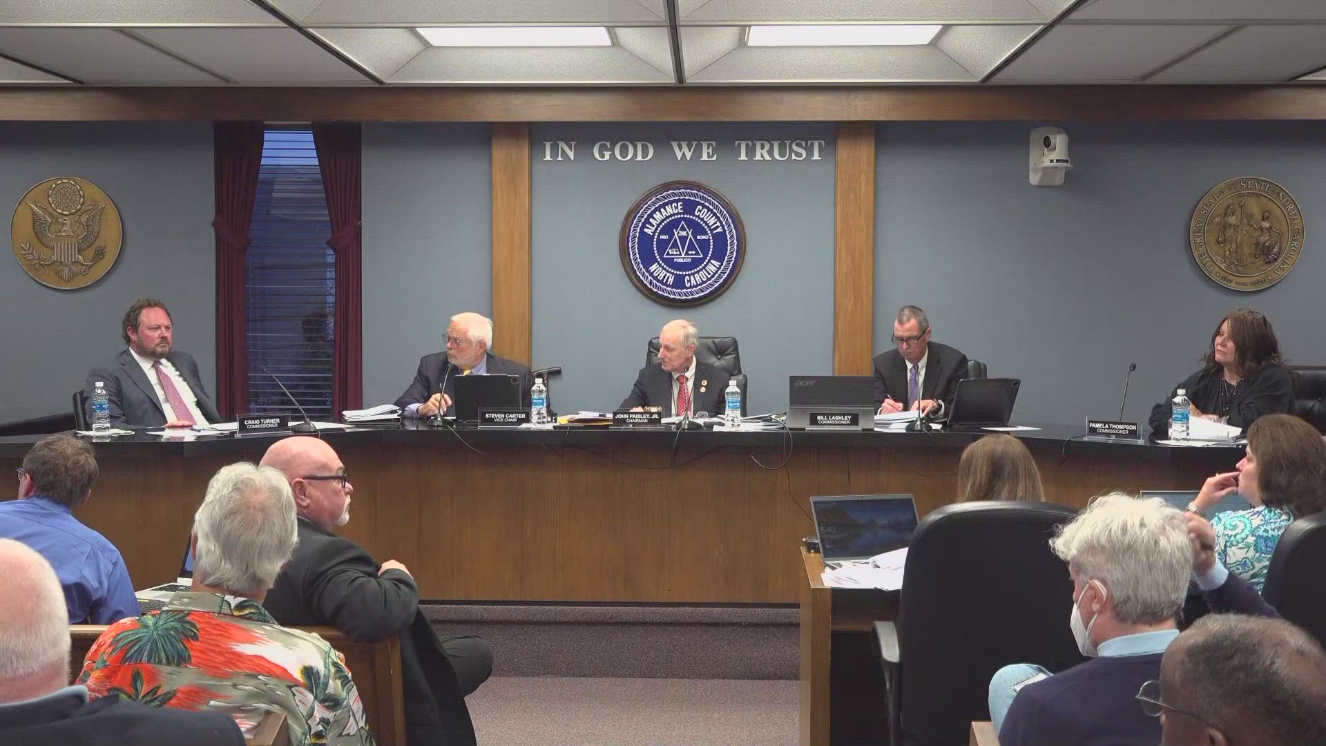 Commissioners went back and forth for a long time Monday before agreeing to a budget.