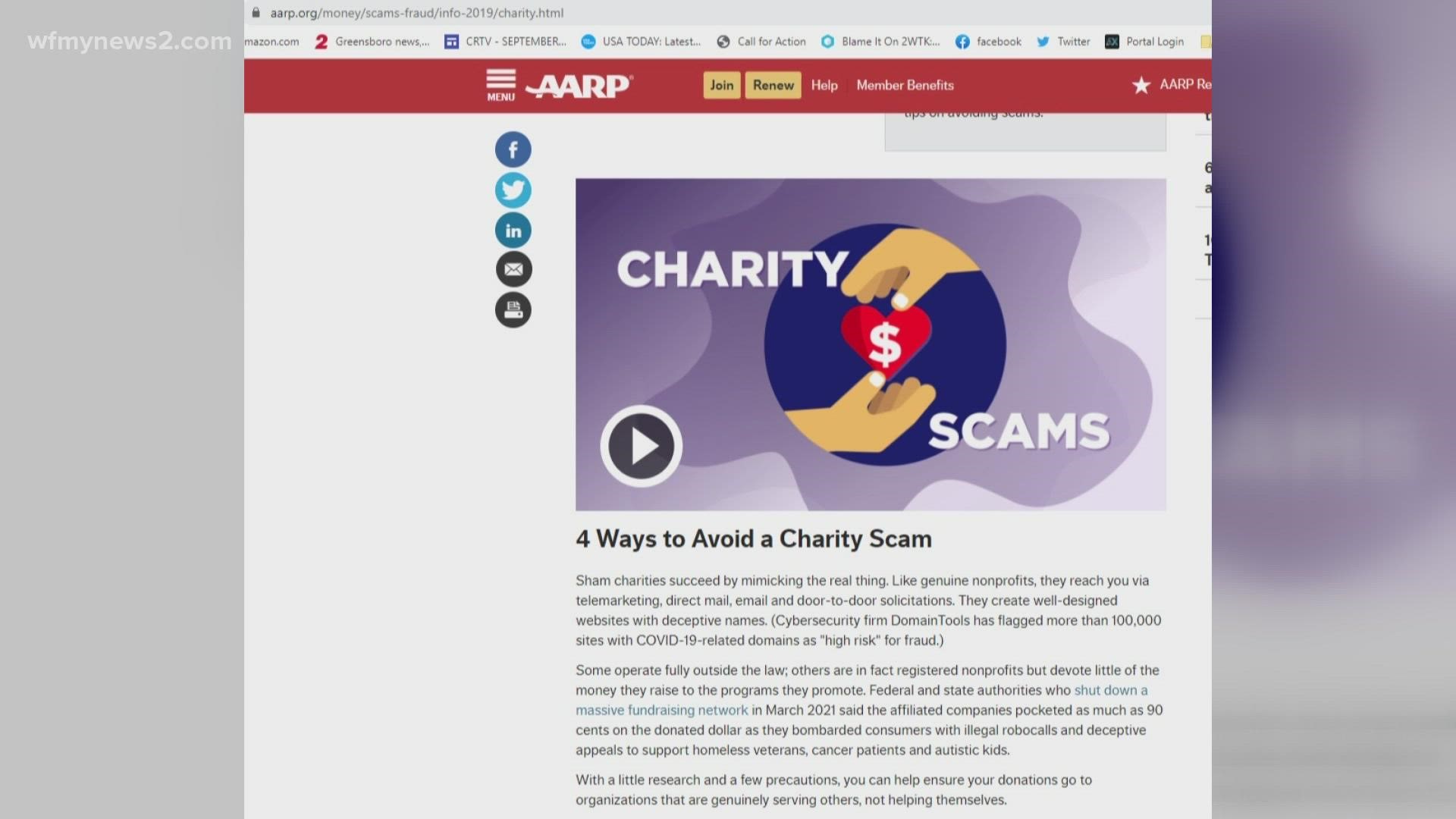 Veteran charity scams are popping up around the country looking to take your money and information.