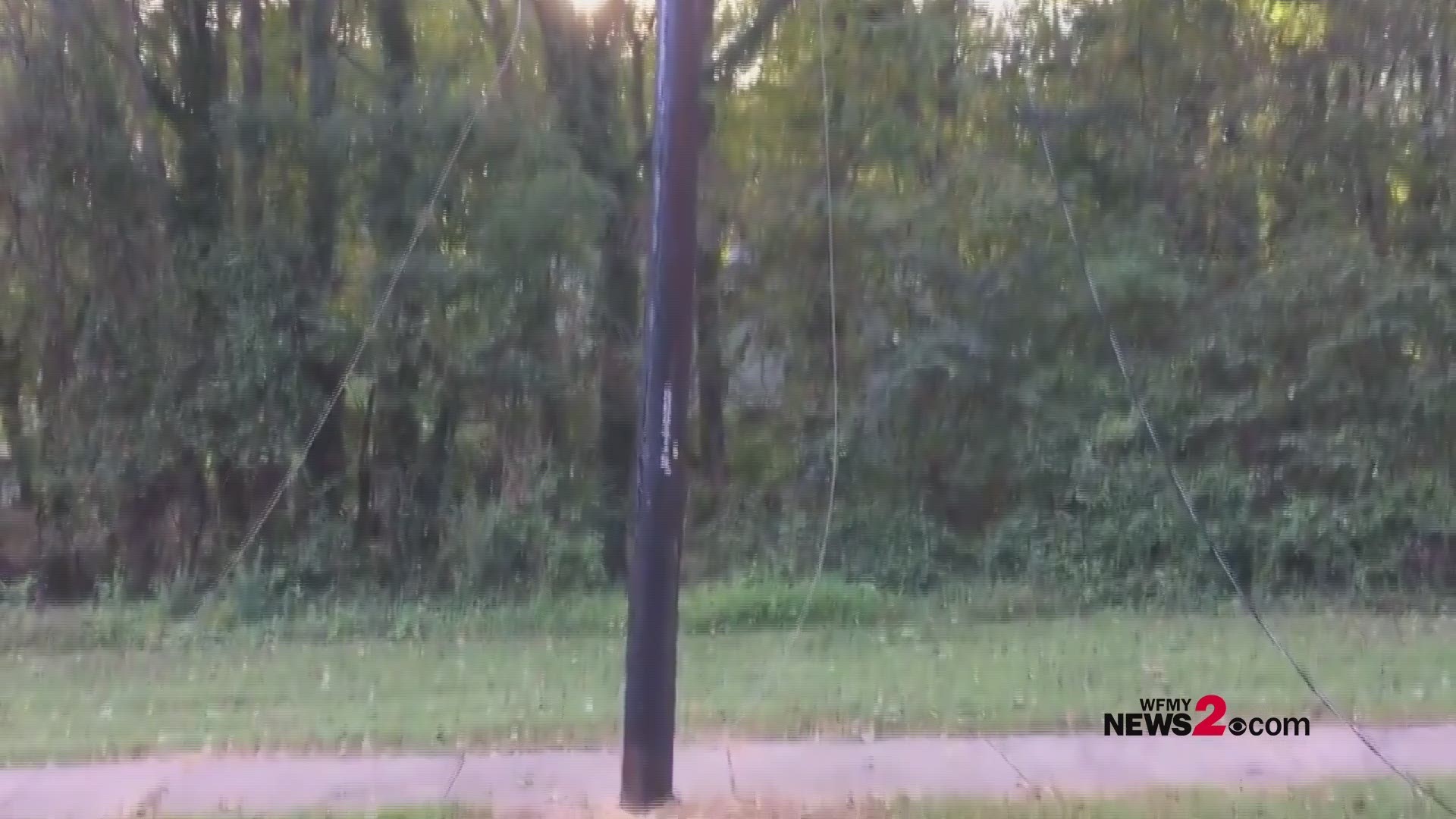 This is why the power is still out in parts of the Piedmont Triad! This is video from Cascade Drive in Greensboro