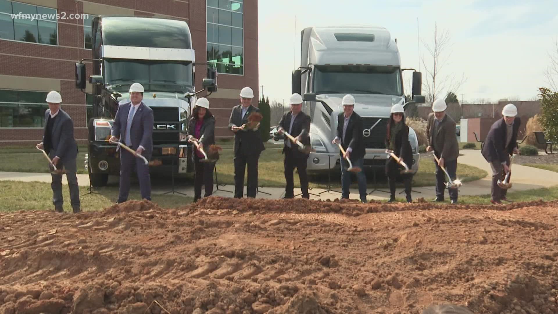 Volvo announced a new global headquarters for financial services coming to Greensboro.