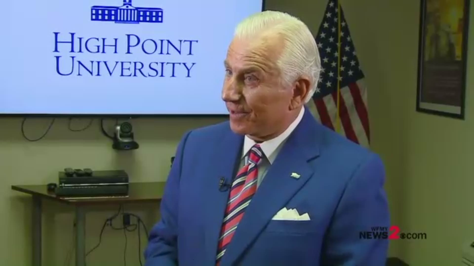 It was a group of High Point University students who noticed another student had a gun. HPU President Nido Qubein addresses the shooting response.