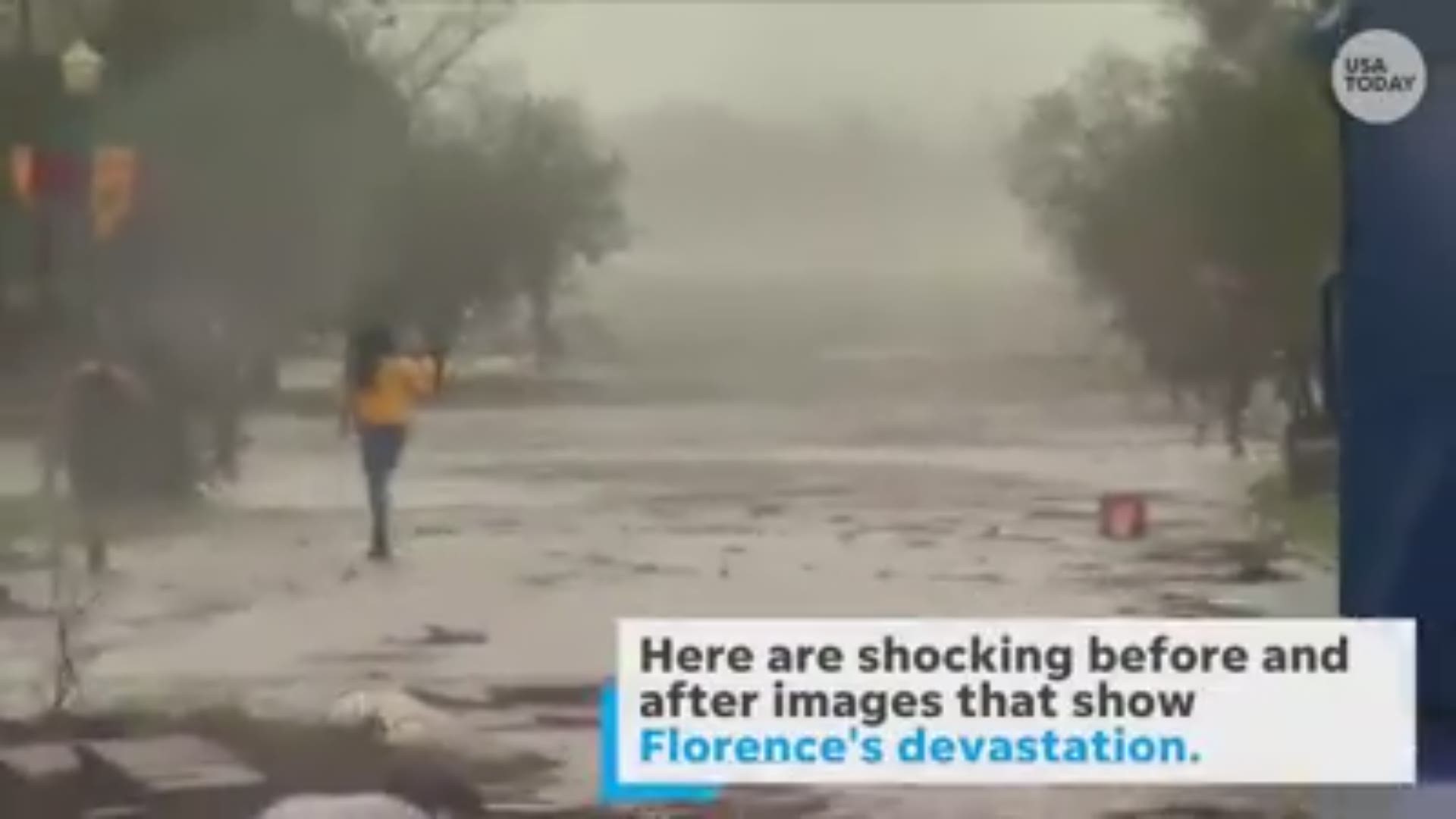 A stunning look at the destruction Florence left after making landfall in North Carolina.