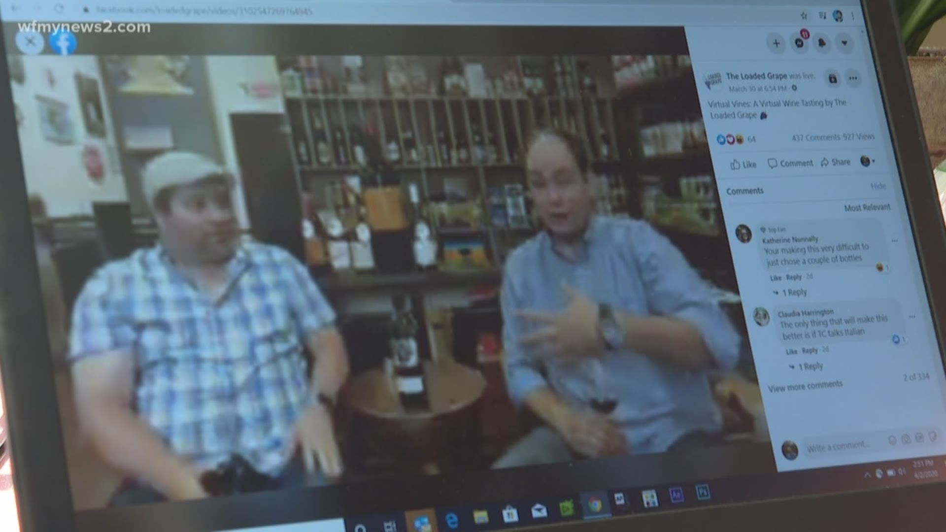 The Loaded Grape in Greensboro started offering virtual wine tastings during the coronavirus.