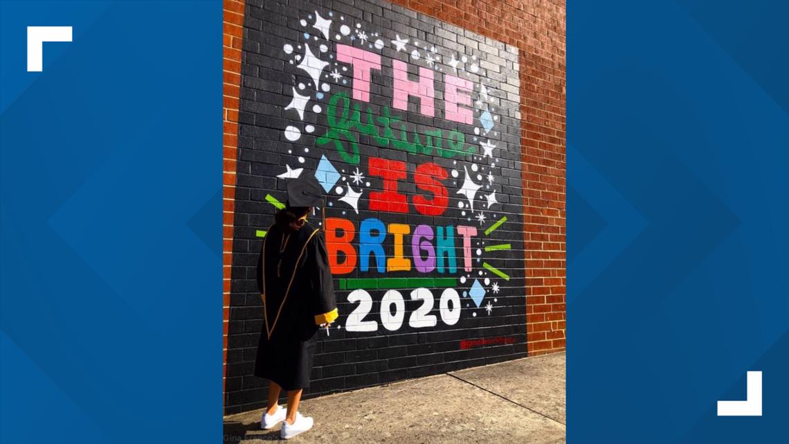 Greensboro artist creates mural to celebrate Class of 2020
