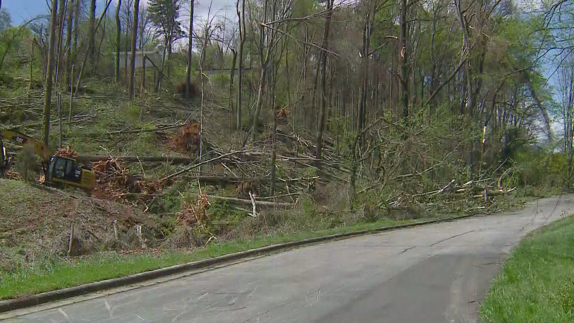Clean-up is underway after a tornado ripped through a town in Wilkes County.