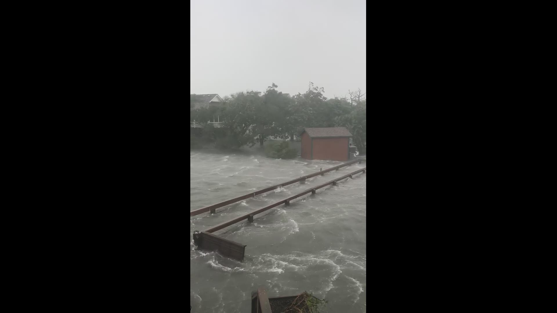 Darrin Callahan shared this video of flooding in Hatteras Village as Dorian made its trek over the Outer Banks of North Carolina on Friday.