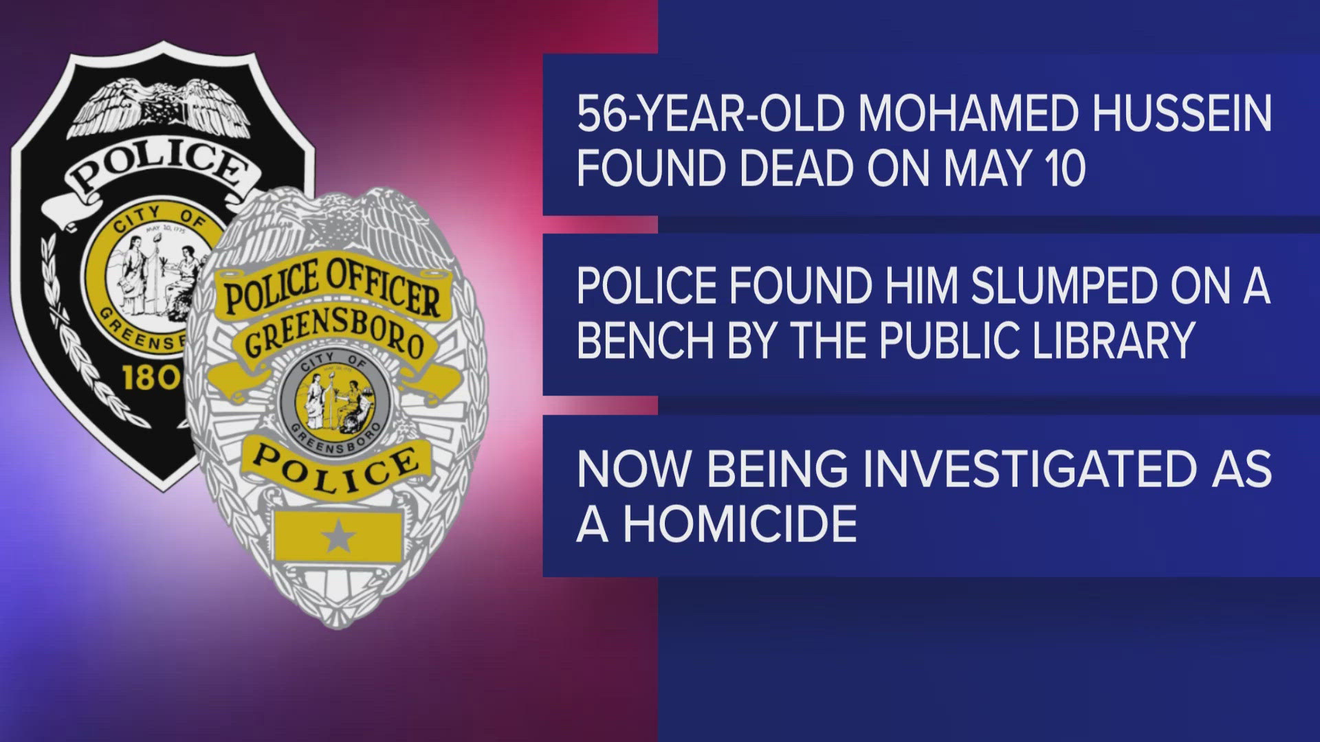 Greensboro police investigate May death as homicide | wfmynews2.com