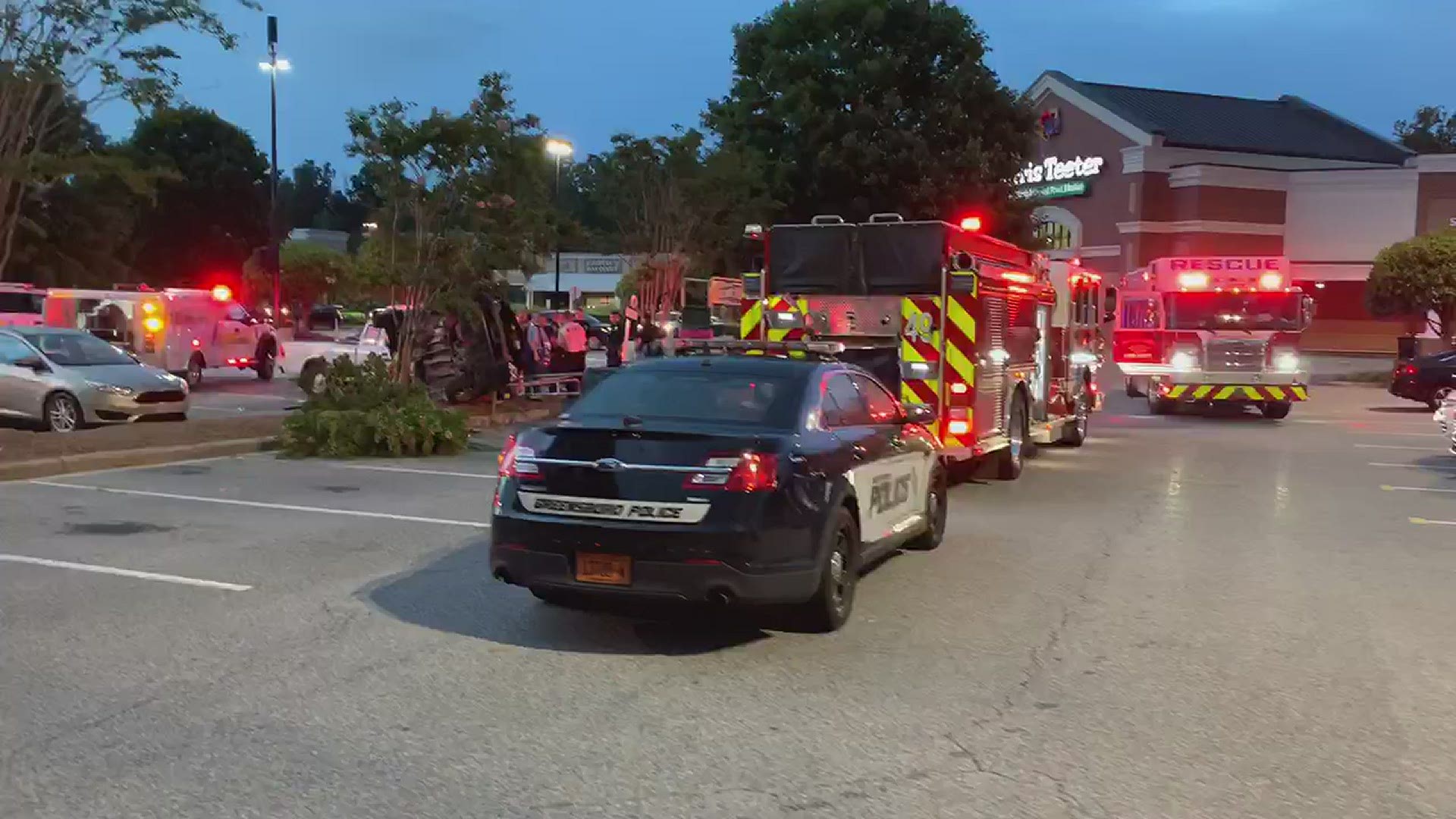 Crash reported at Friendly Shopping Center Friday night.