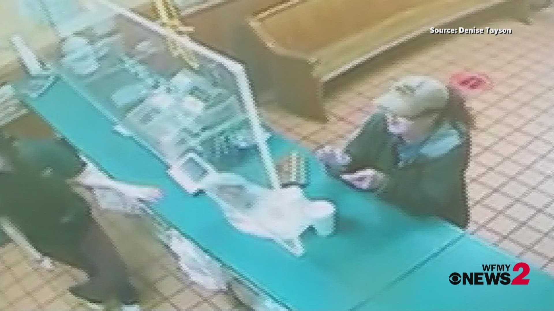 Video shows a customer tossing hot soup across the restaurant counter at a teenage employee at the Rural Hall Mayflower.