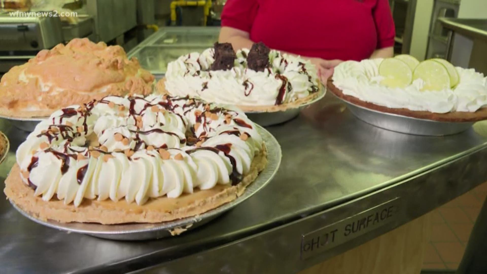 Eric Chilton makes a pit stop at the Cherry Pit Café in honor of National Pie Day.
