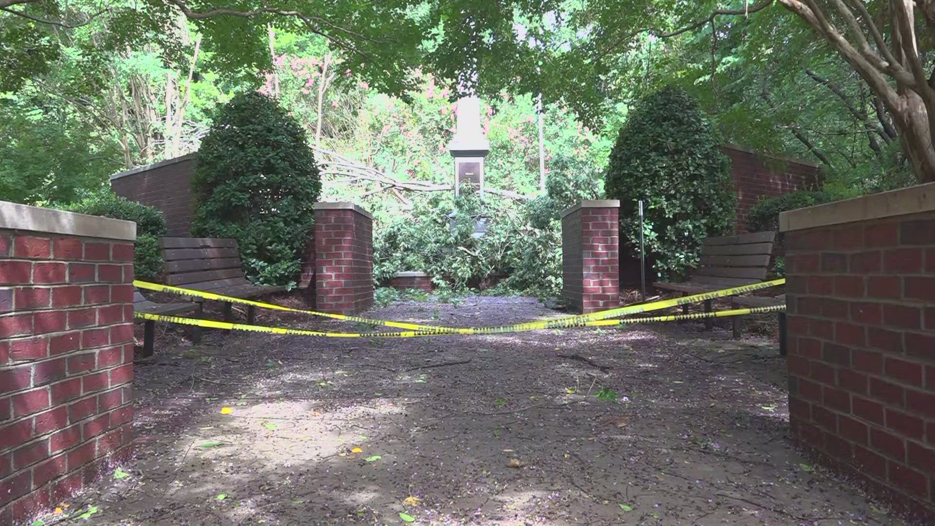 Crews were out around Greensboro cutting up fallen trees and fixing power lines.