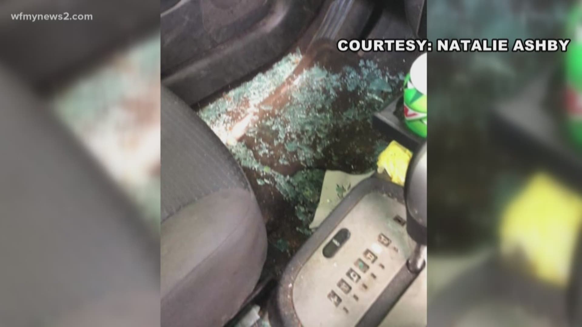 The smashed windshield wasn't the only disturbing thing the couple says they witnessed.