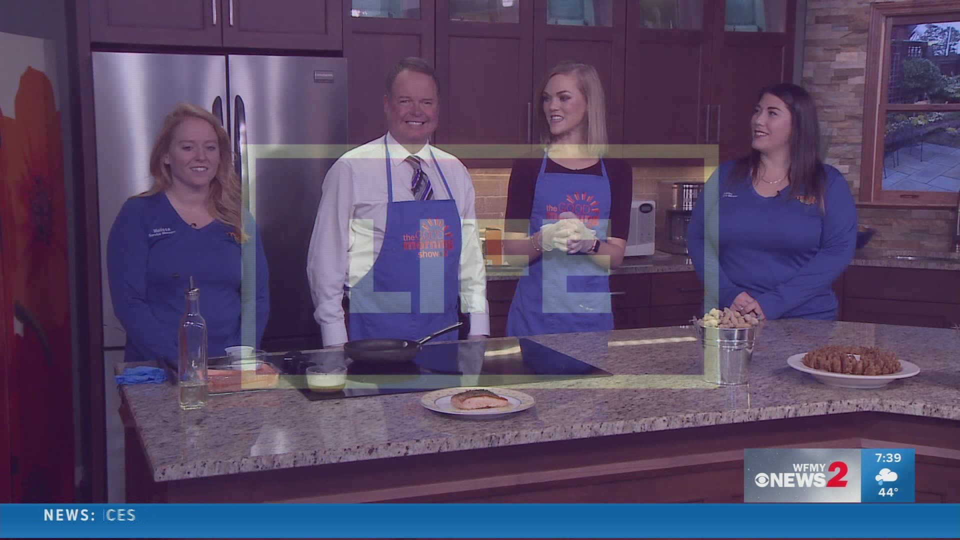 Shelby and Melissa walk us through how to make Blackened Salmon and Jalapeño Poppers.