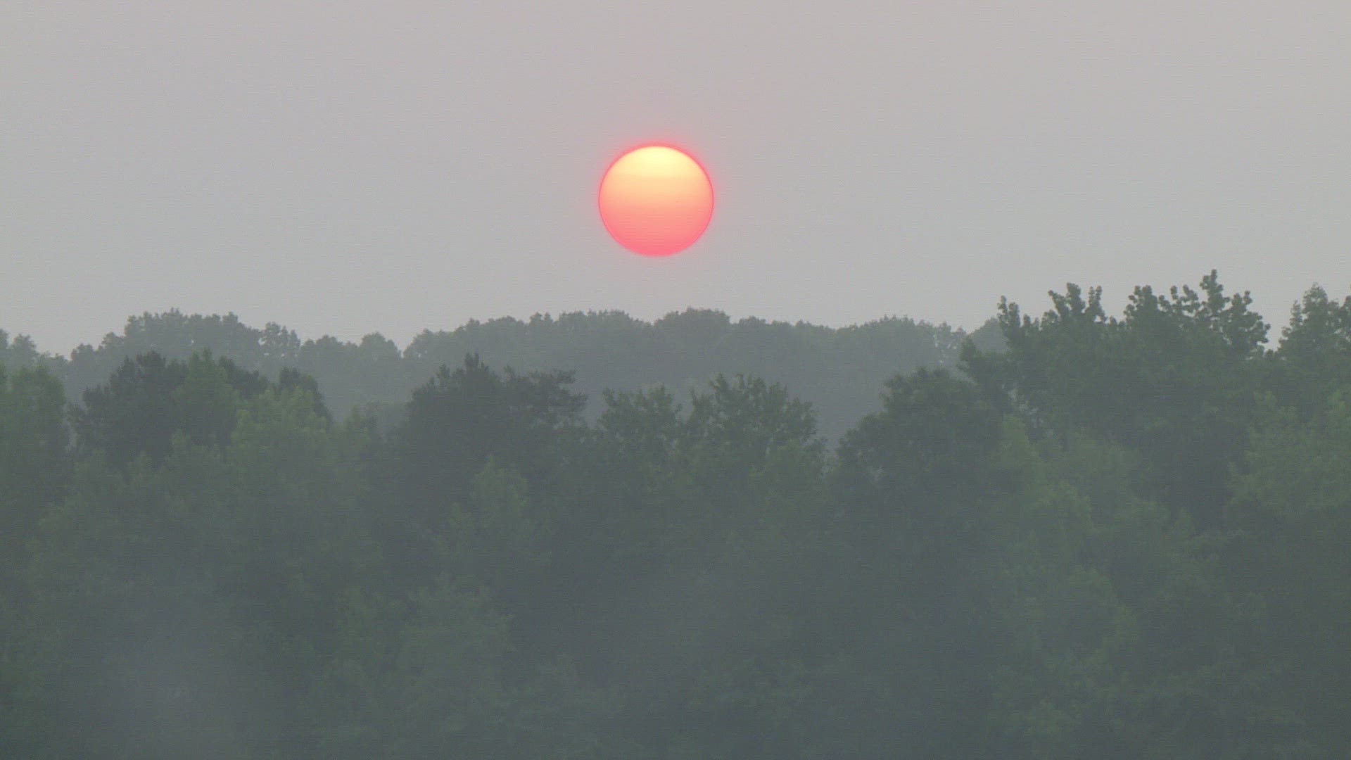 Wildfire smoke from Canada is making our air quality poor. Take a look at how sunrise looked Tuesday morning in Greensboro.