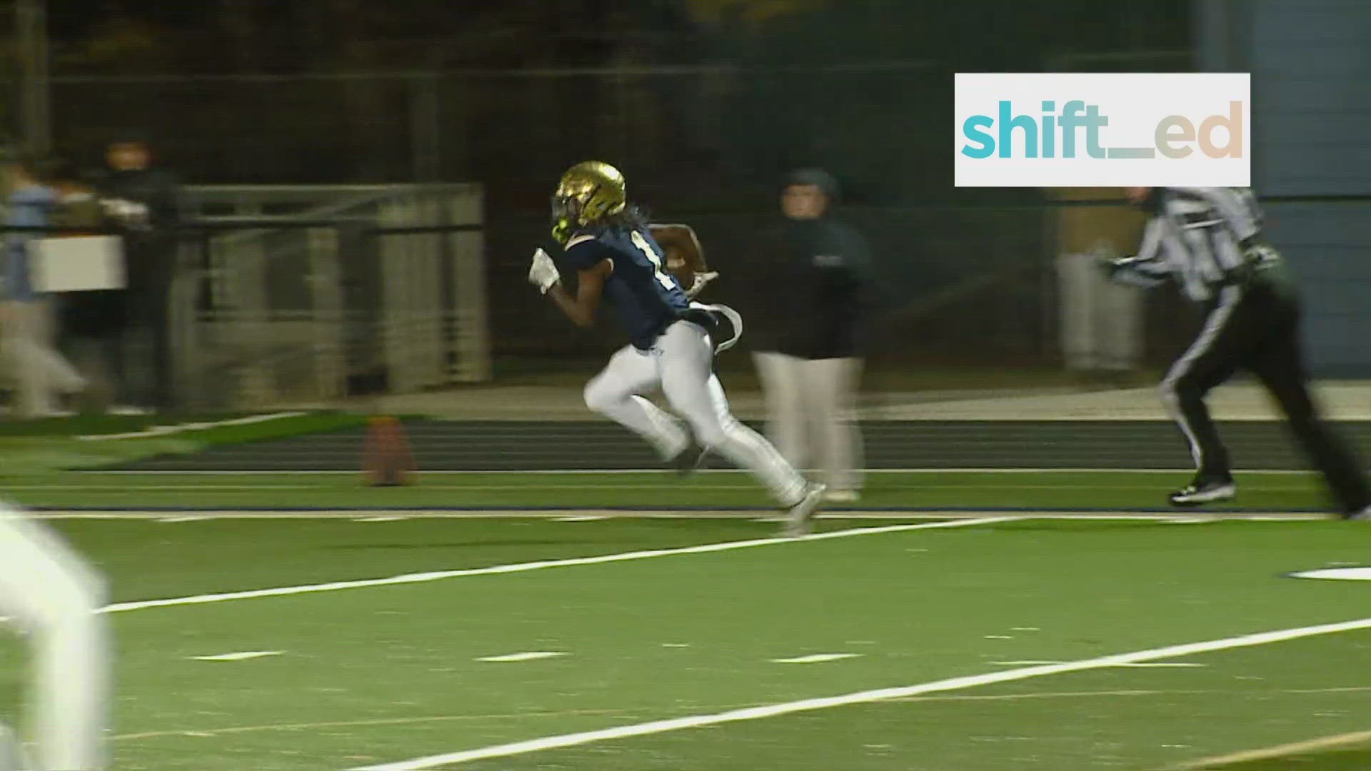 Reidsville's Dionte Neal reads the play perfectly for an interception and a big return for our Shift_ed Play of the Week