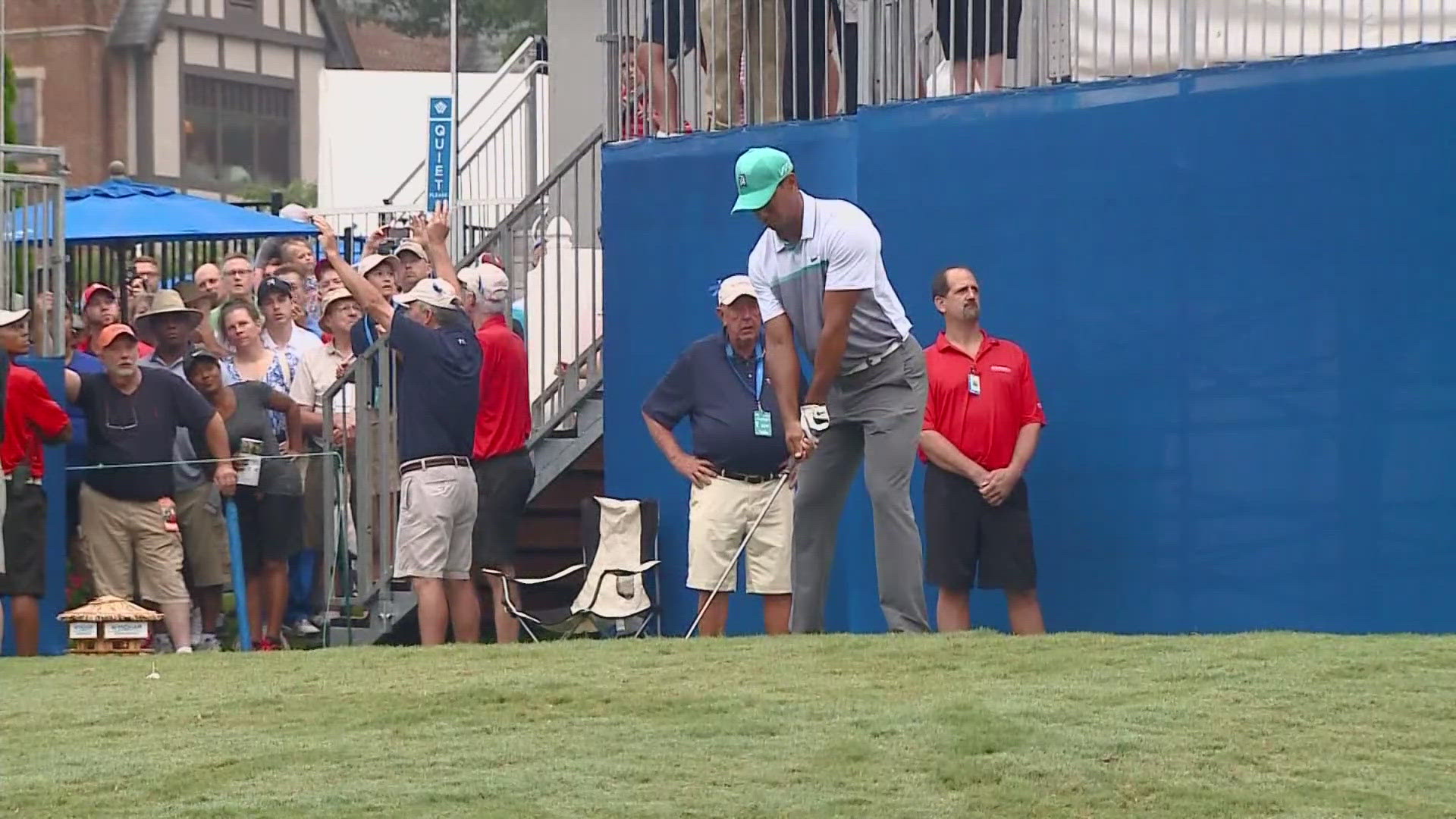 On Aug. 21, 2015, Tiger Woods competed in the Wyndham Championship.