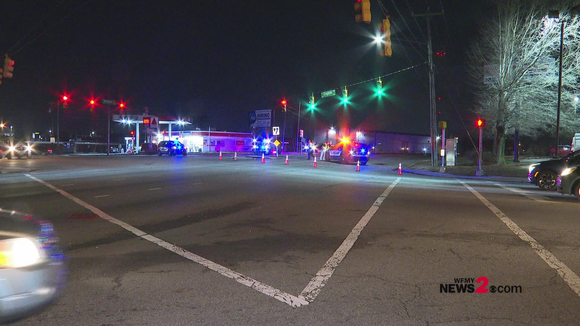 All eastbound lanes of Wendover Ave at Gatewood Street in Greensboro will be closed until further notice.