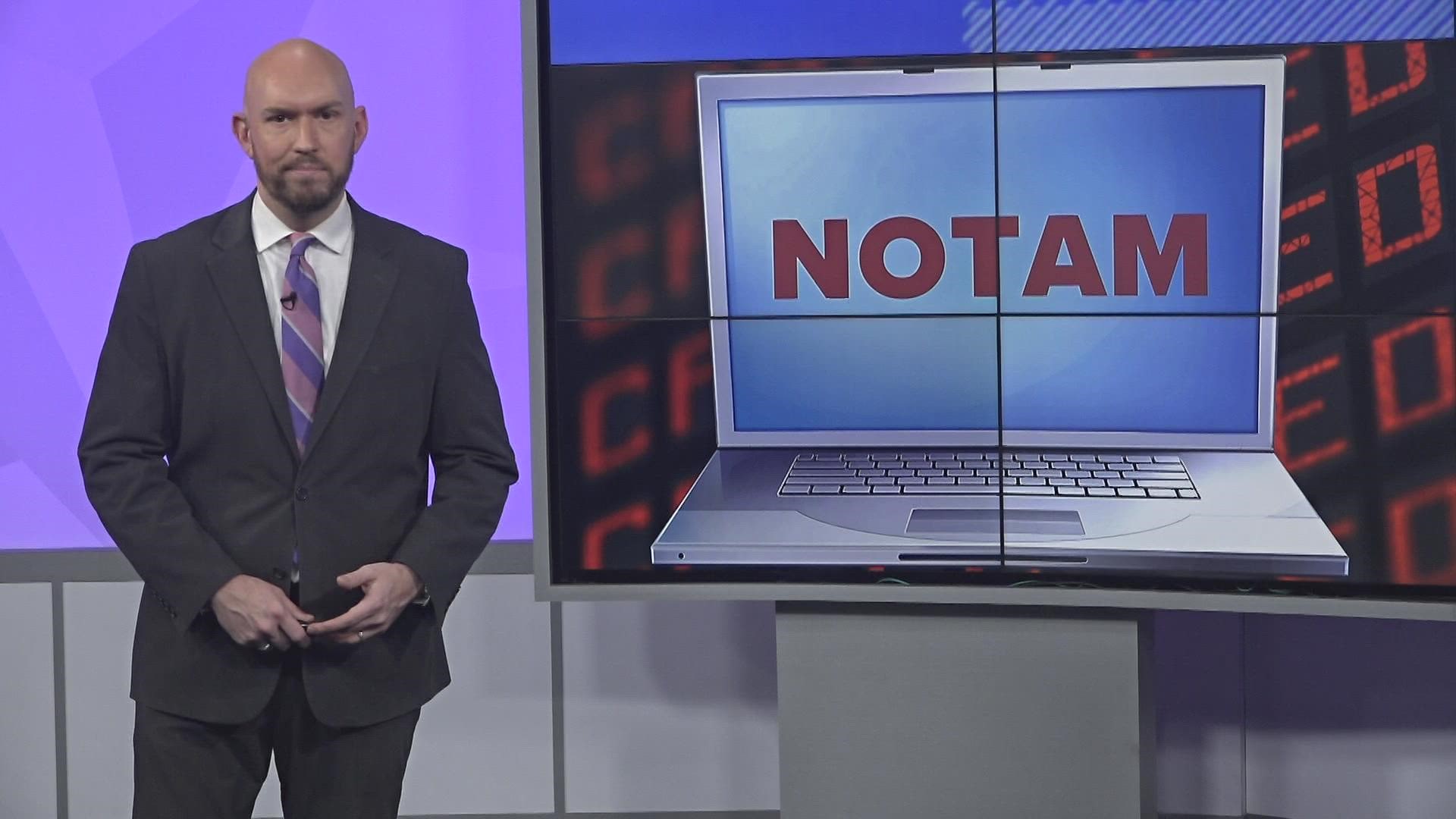 The FAA says problems with their NOTAM system caused the grounded flights. Pilots use it to know when it’s safe to land and take off from airports.