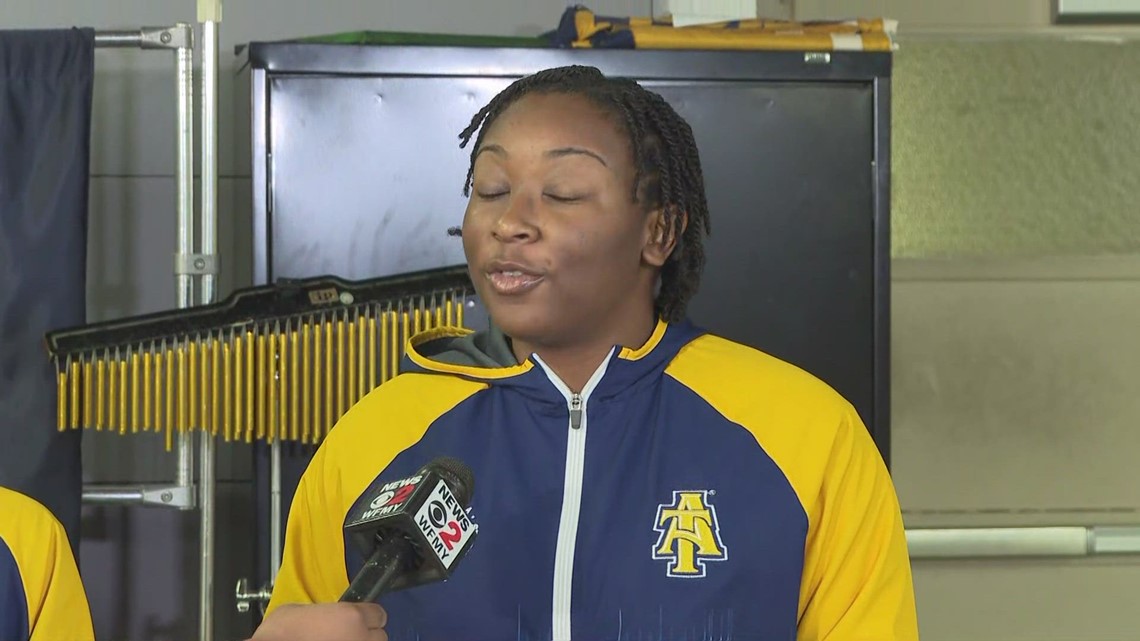 N.C. A & T 'Blue and Gold' marching band share their Rose Bowl