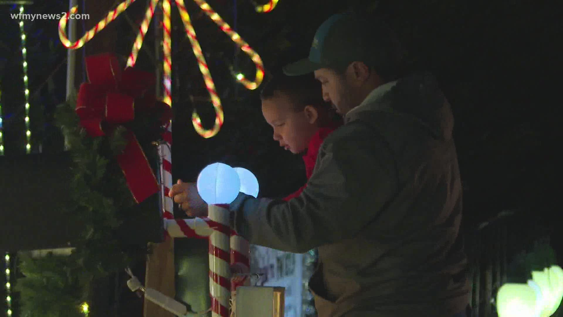 Thieves stole a donation box from the Maple Ridge Lights display in Burlington. The donations benefit the UNC children’s hospital.