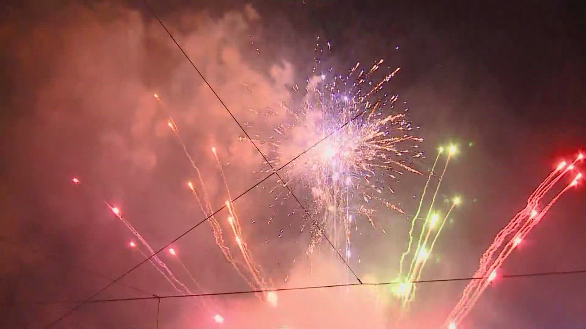 Fireworks begin promptly at 9:15 p.m.