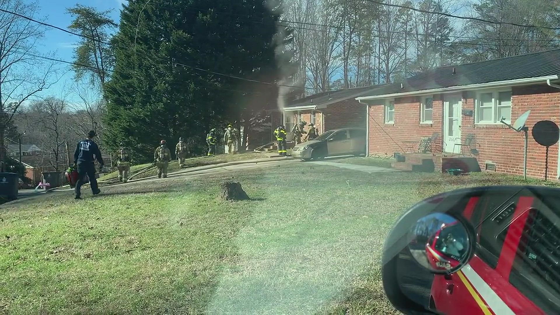 Winston-Salem fire officials said firefighters were able to successfully rescue a person from a house fire on Carver Street.