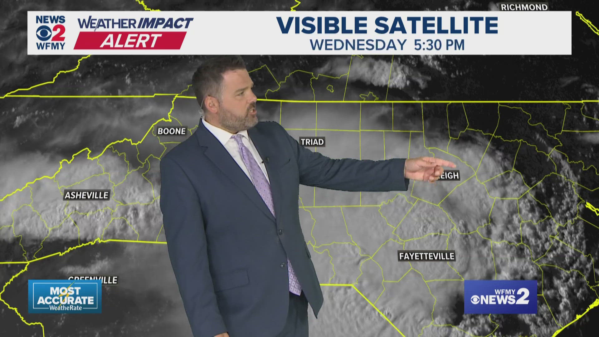 WFMY News 2 Chief Meteorologist Tim Buckley shares the latest as storms threaten to join the high temperatures across the Triad.