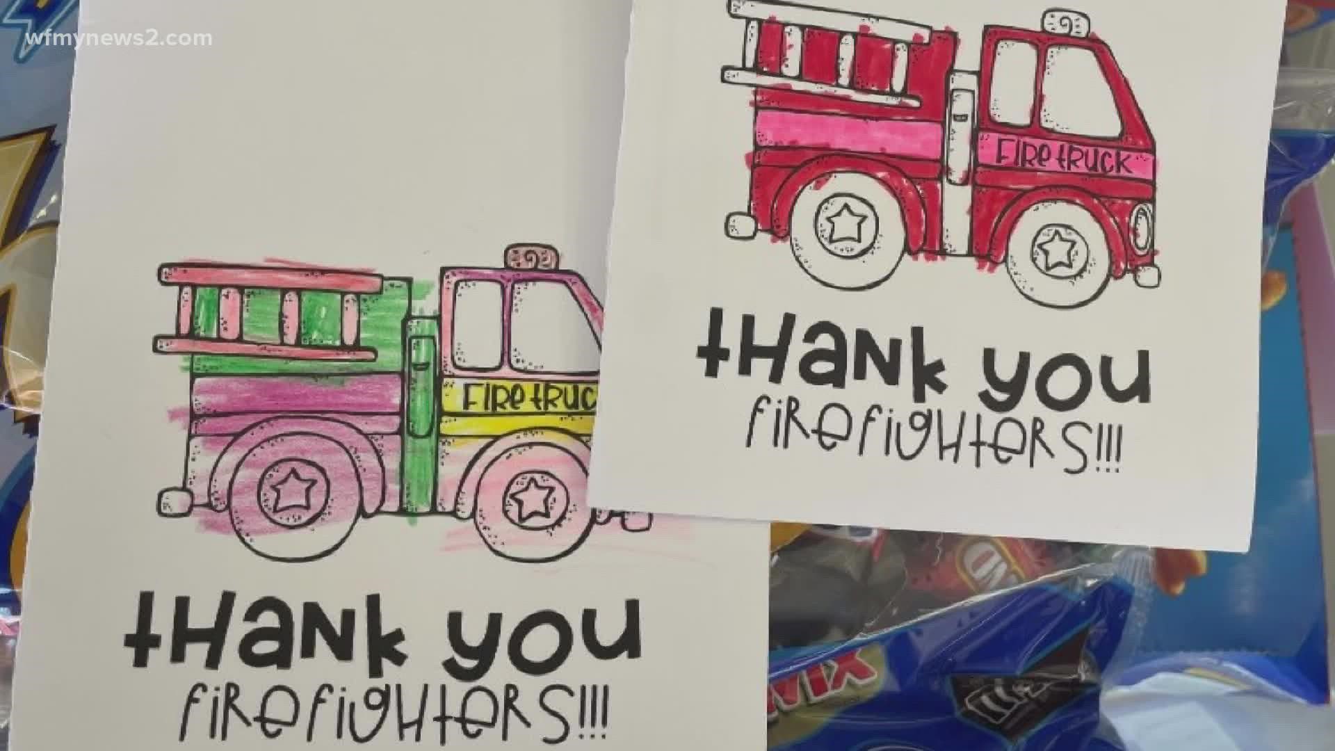 The Weaver Fertilizer fire still isn't out, so one local church in Winston-Salem decided to do something for firefighters to show their gratitude.