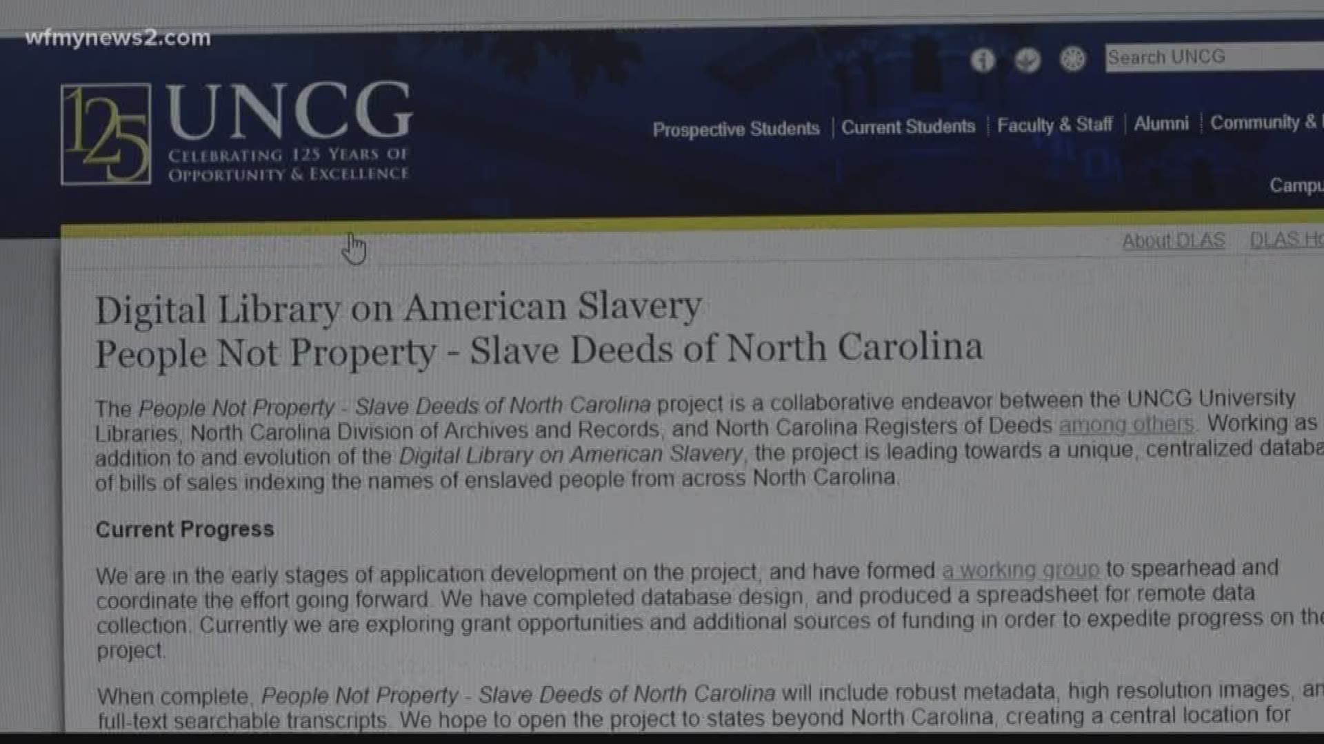 UNC Greensboro (UNCG) received a grant from the National Historic Publications and Records Commissio to digitize nearly 10,000 slave deeds and bills of sale from 26 counties in North Carolina.