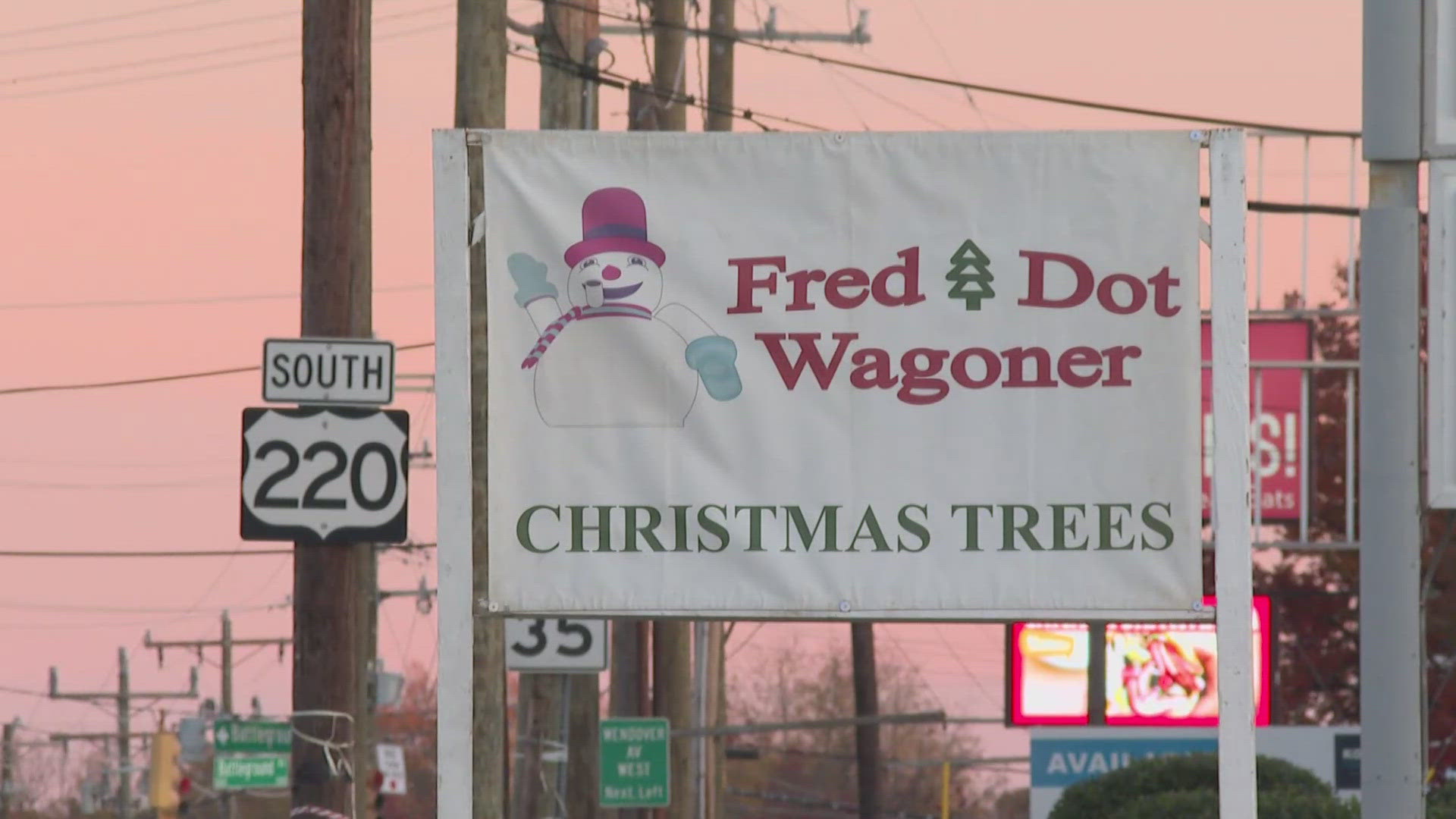 Fred and Dot Wagoner Christmas Trees set up in a new place for the first time in decades.