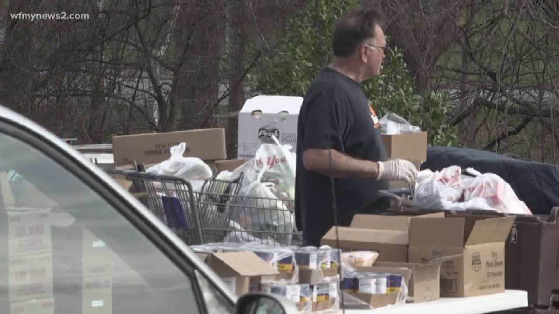 Daystar Church serves free hot meals and groceries to families in need.