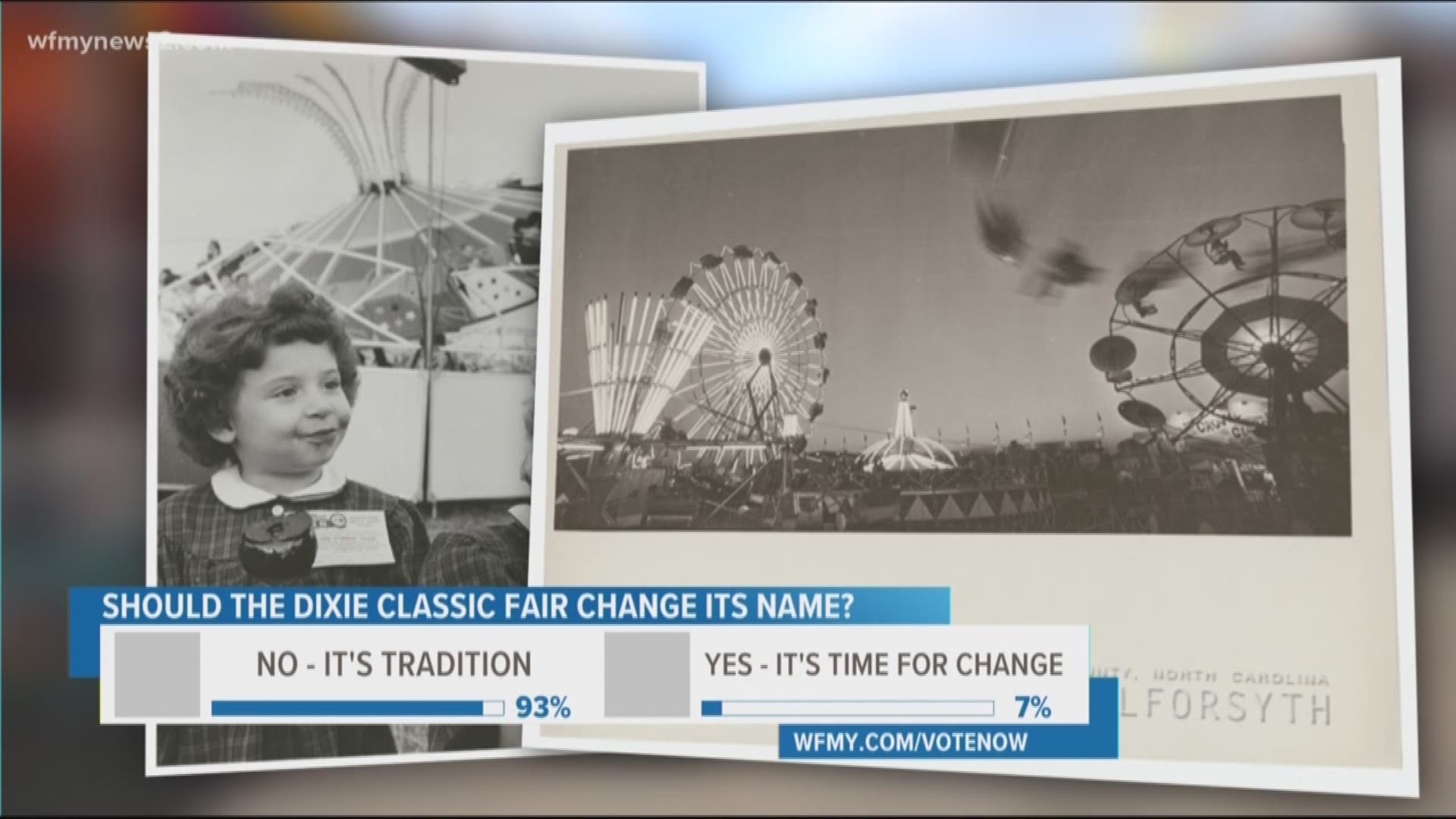 Since 1956, the state's second largest fair has been known as the Dixie Classic Fair. But the City of Winston-Salem thinks its time to take "dixie" out of the name. 
WFMY News 2's Laura Brache got a pulse of the community's reactions to the change.