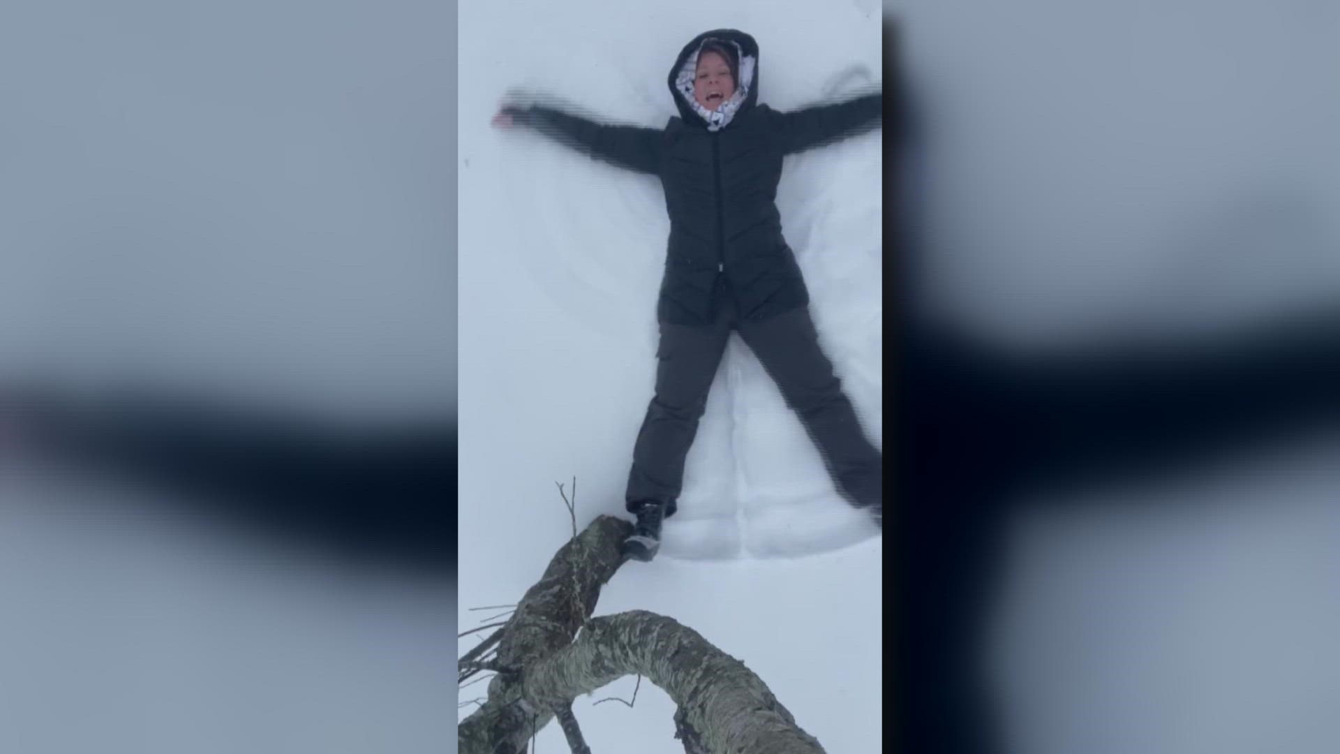 WFMY News 2's Tanya Rivera lives it up on a snow day!