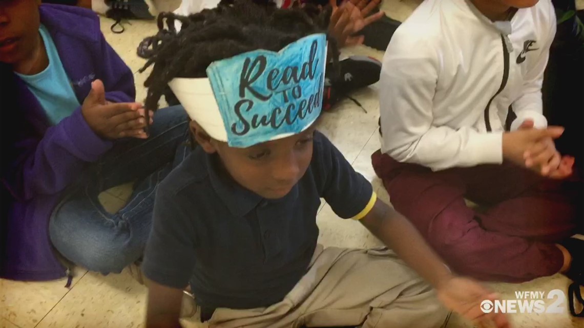 Read 2 Succeed Train Rolls Into Wiley Elementary in Greensboro