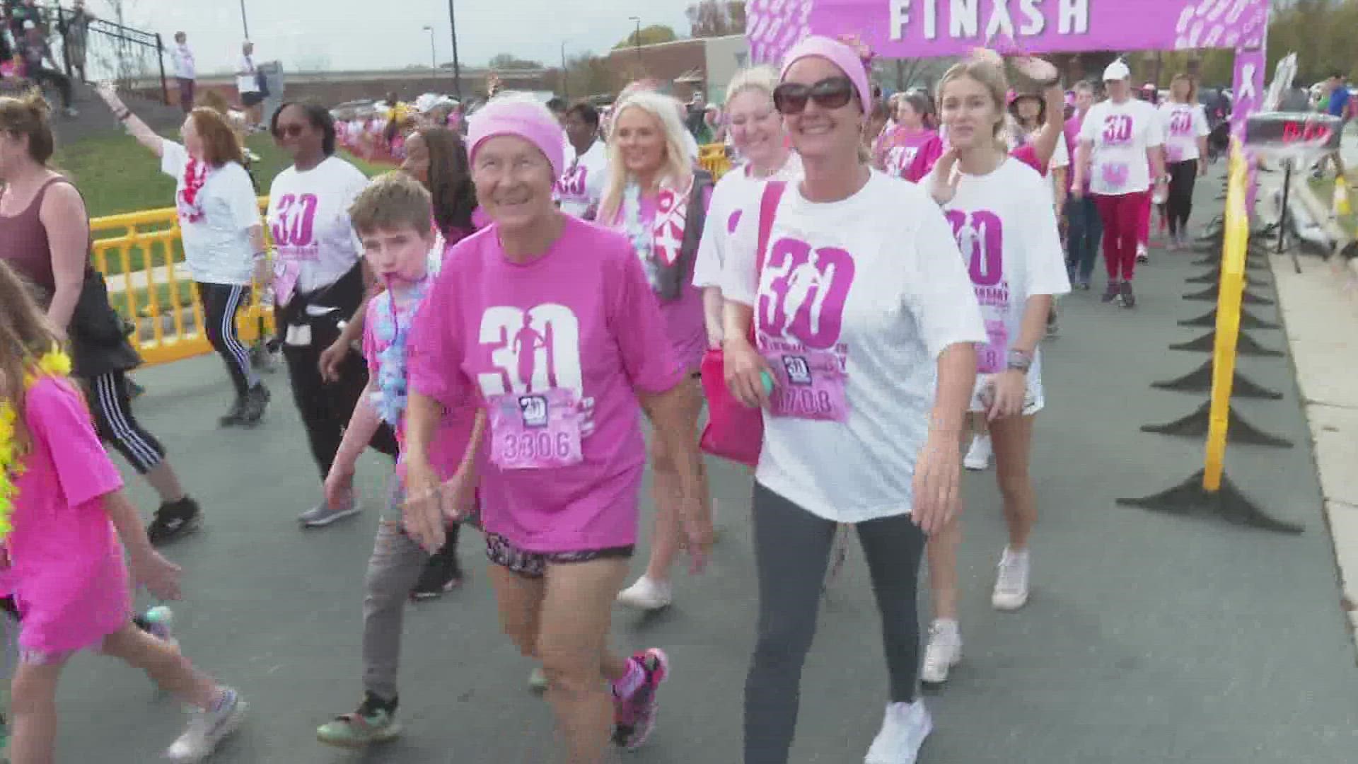 Several generations of the Moore family ran to support several women in their family who battled breast cancer.