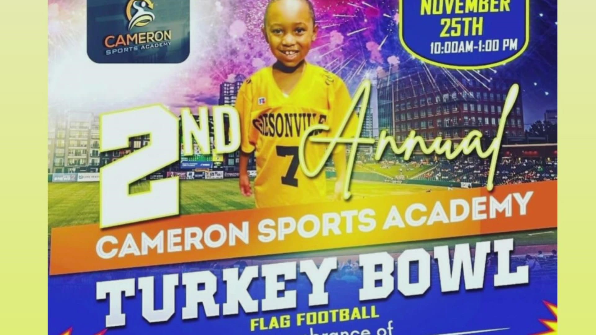 The Robertsons lost their only son Cameron in a tragic accident last year. Friday they'll hold the Cameron Sports Agency's Second Annual Turkey Bowl in his honor.