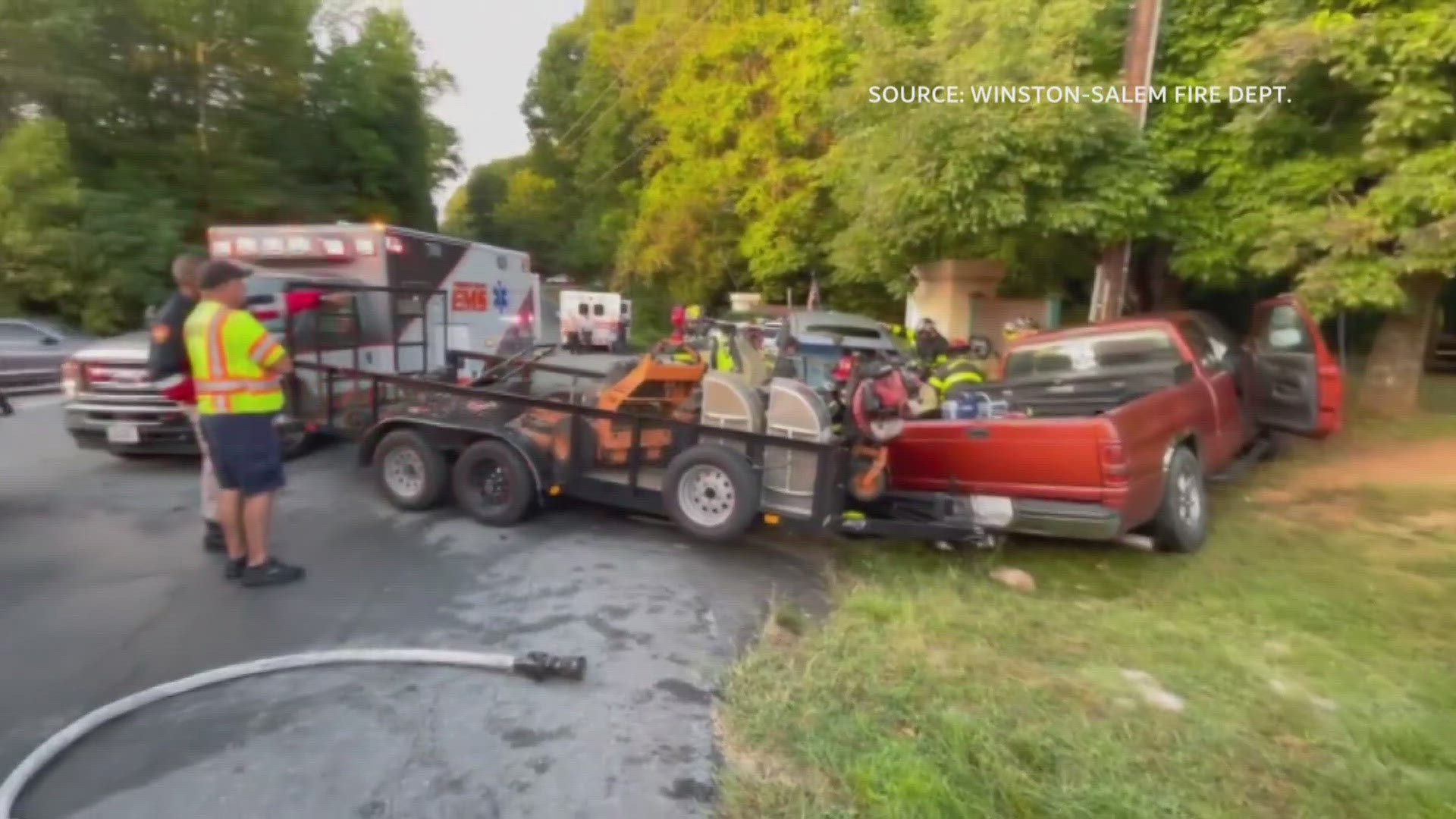 The fire department says you can expect delays if you're traveling in the Swaim Road, Ebert Road area.