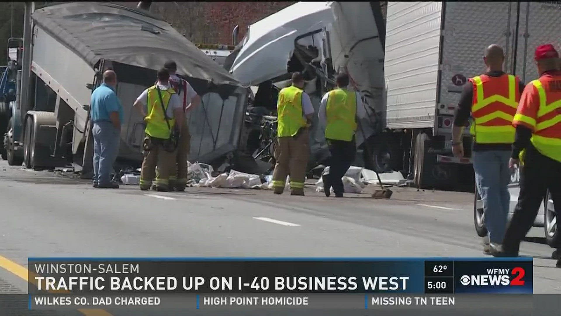 Traffic Backed Up On I-40 Business West