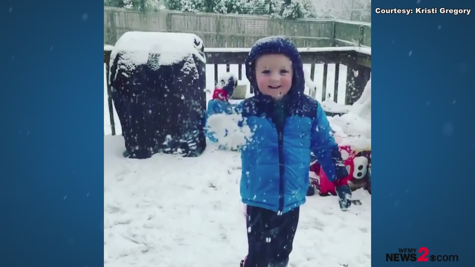 This little guy sure had some fun in the snow Thursday! Thanks to Kristi Gregory for sending in this cute video.