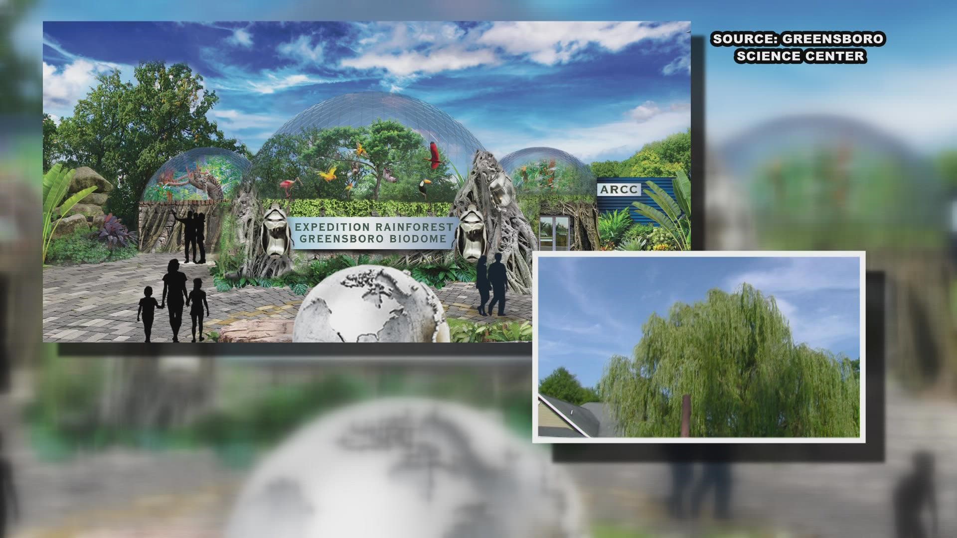 The science center will break ground on a rainforest biodome and an aquatic rehabilitation and care complex in 2024.