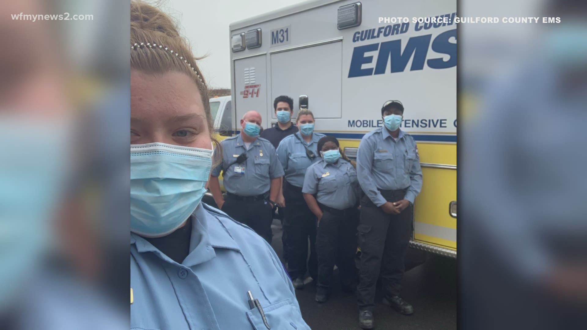 "It's hard sometimes being away from your family, but when you get to be here to help others in the community, it makes up for it," said one EMS worker.