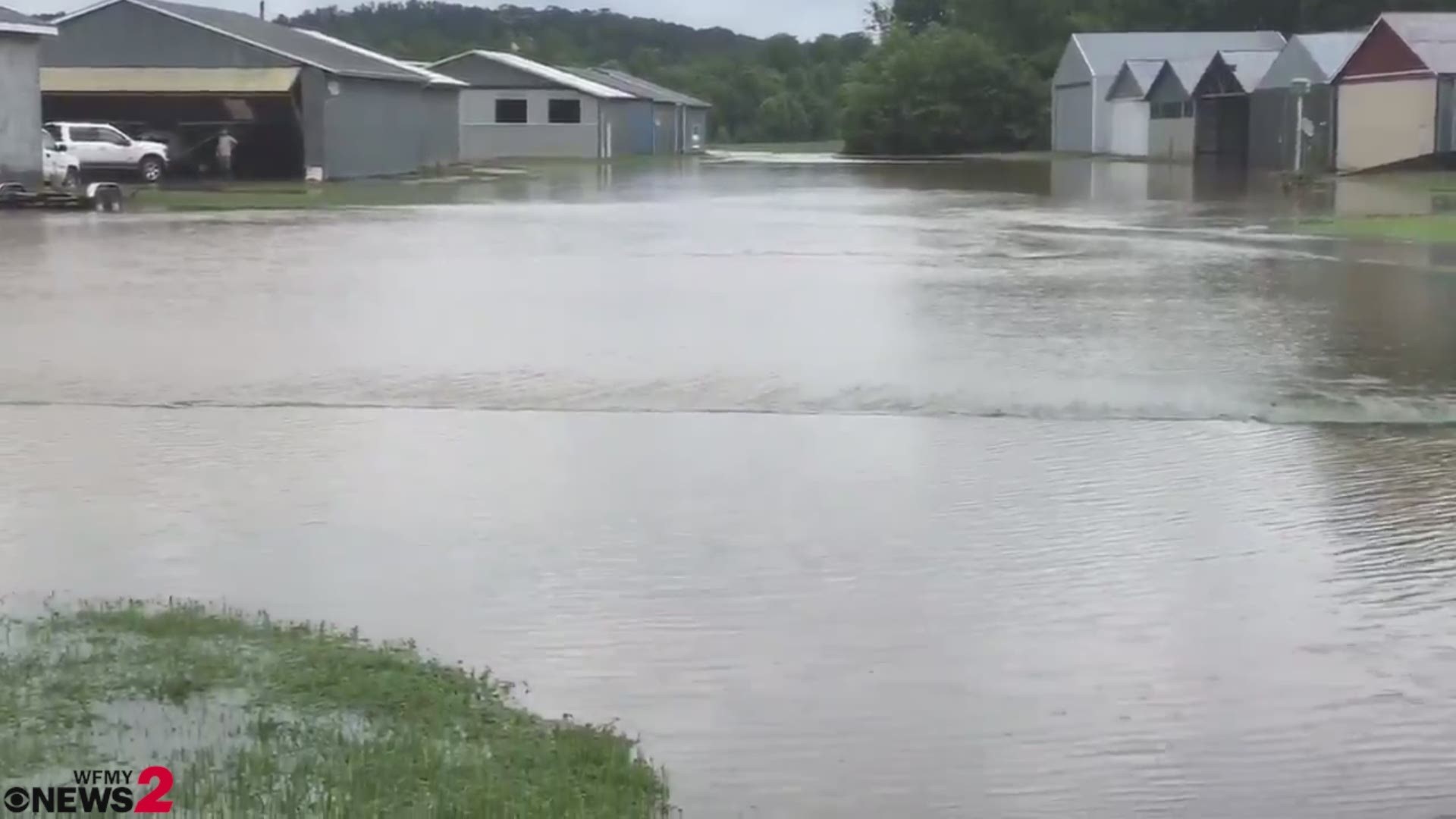 Flooding at Shiflet Field in Marion, NC