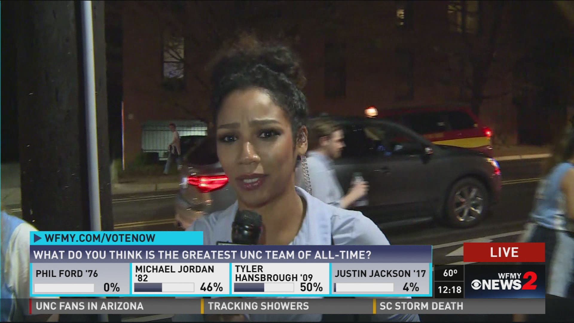 UNC Fans Celebrate Win In Chapel Hill