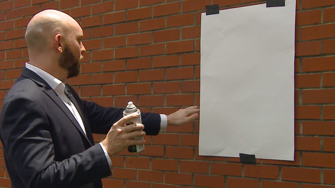 Here's how a mask works shown with spray paint