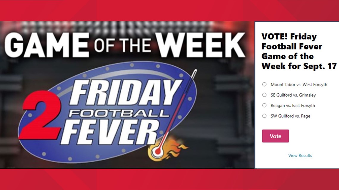 Friday Football Fever Game Of The Week For Sept. 17 | VOTE NOW ...