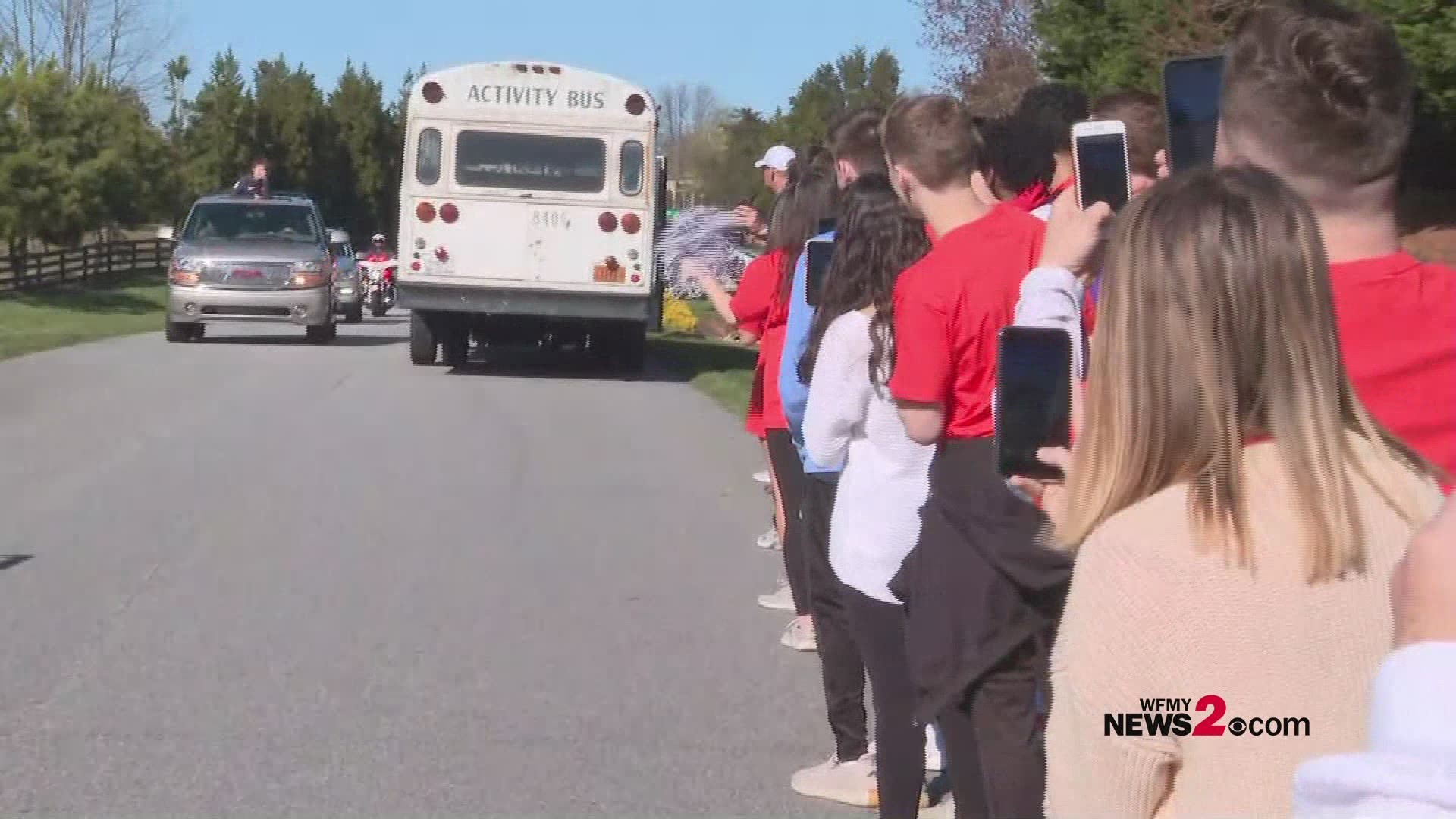 15-year-old, Johnny Van Kemp returns home after beating cancer for the third time. The Northern Guilford High student was greeted by family and friends during a huge homecoming!
